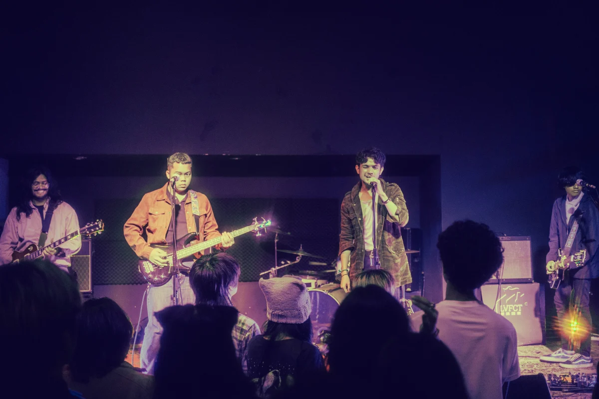 Bunyi Apa Tu! Pokok’s name reflects the band’s diverse musical influences, with different genres forming the roots of its sound.