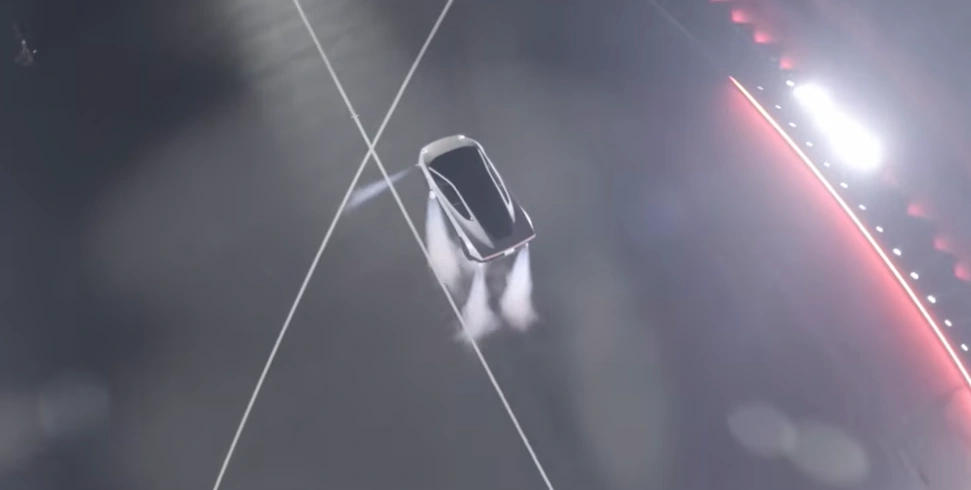 Rocket thrusters and a kickflip: Tesla unveils radical new Roadster